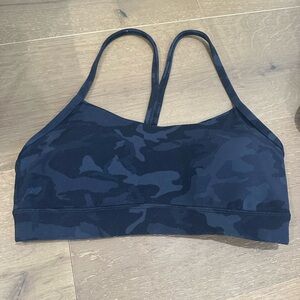 Lululemon Stylish Black Camouflage Sports Bra